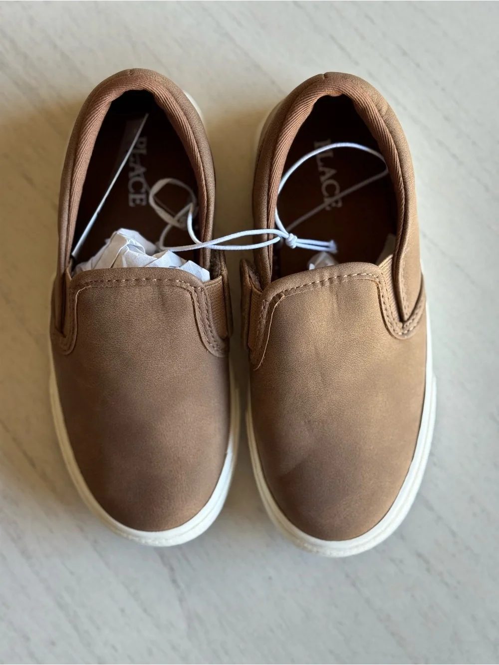 The Children's Place Brown Slip-On Kids Sneakers